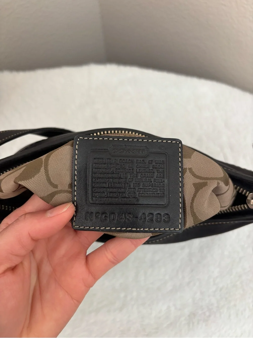 Y2k Coach Soho Mini Black Leather Hobo Bag